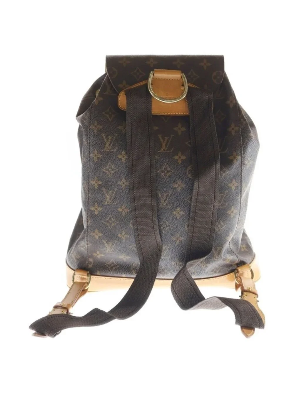 Louis Vuitton Montsouris GM Monogram Backpack Leather Brown
